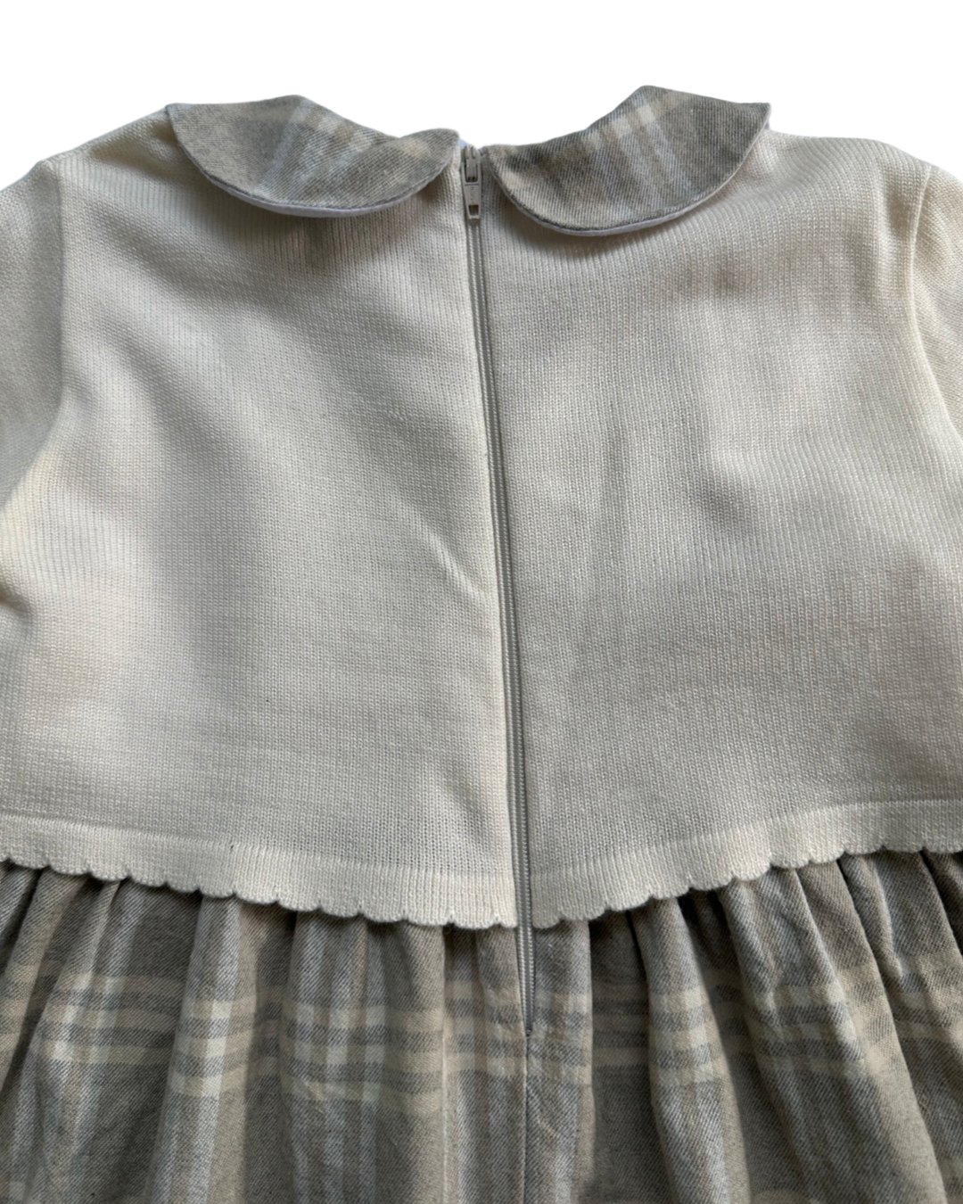 24M Baby Girl Carriage Boutiques Plaid Long Sleeve Sweater Dress