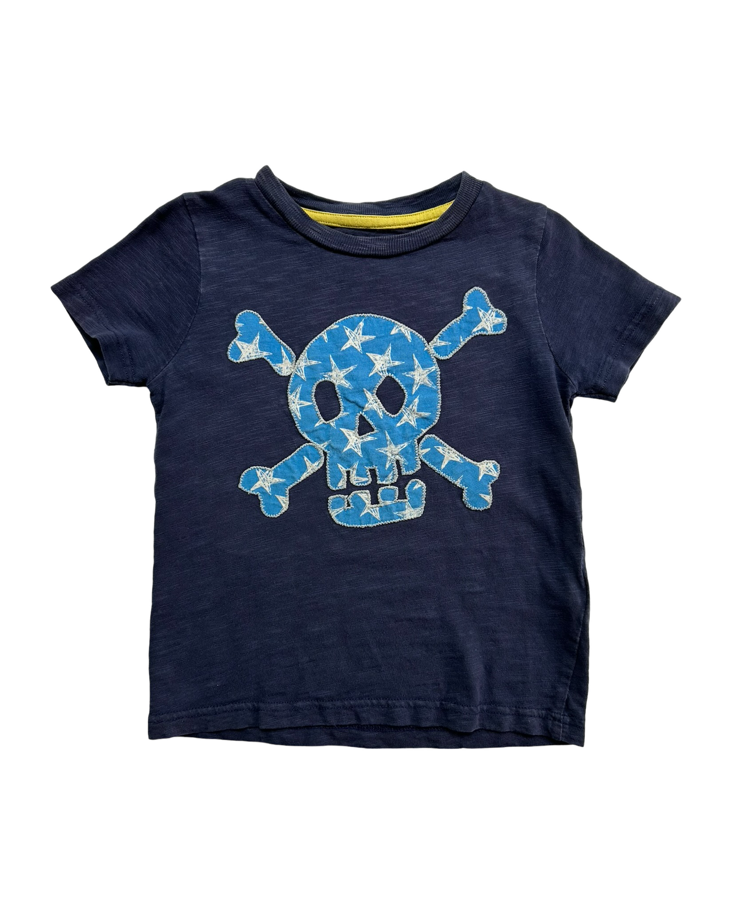 2T-3T Toddler Boys Mini Boden Skull Cross Bones Pirates T-Shirt.