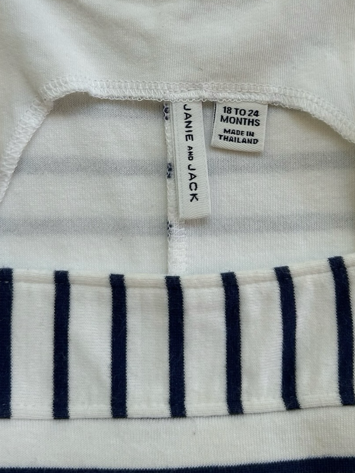 18M - 24M Baby Boy’s Janie & Jack Marine Striped Overall.
