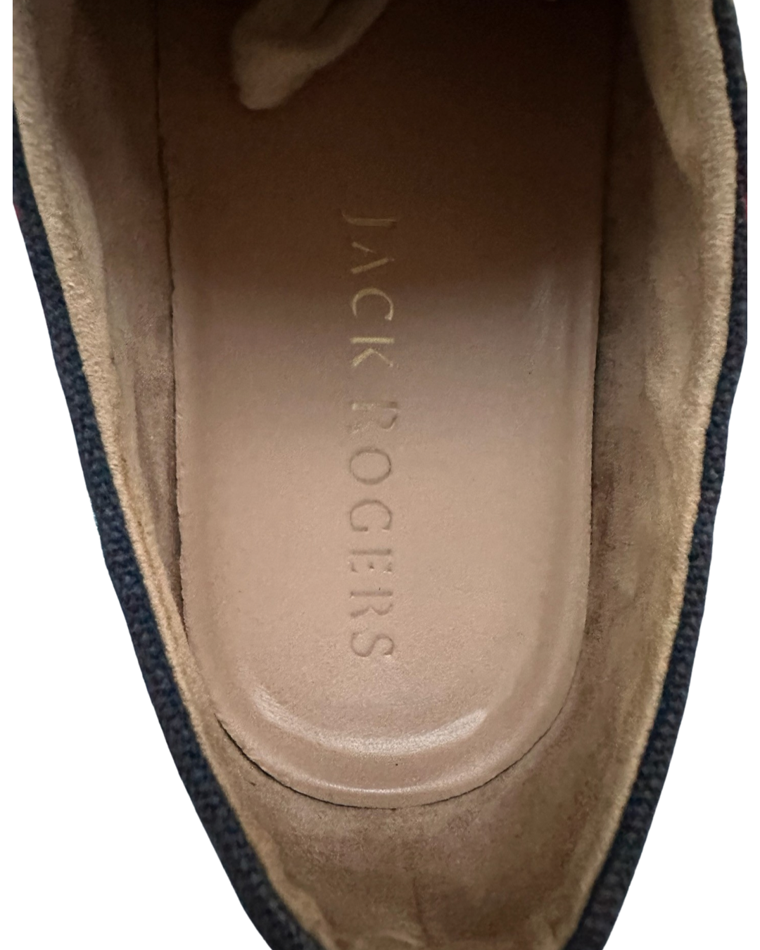 Jack Rogers. Womens US 8.0. Navy Luna Canvas Limited Edition Embroidered Sneaker