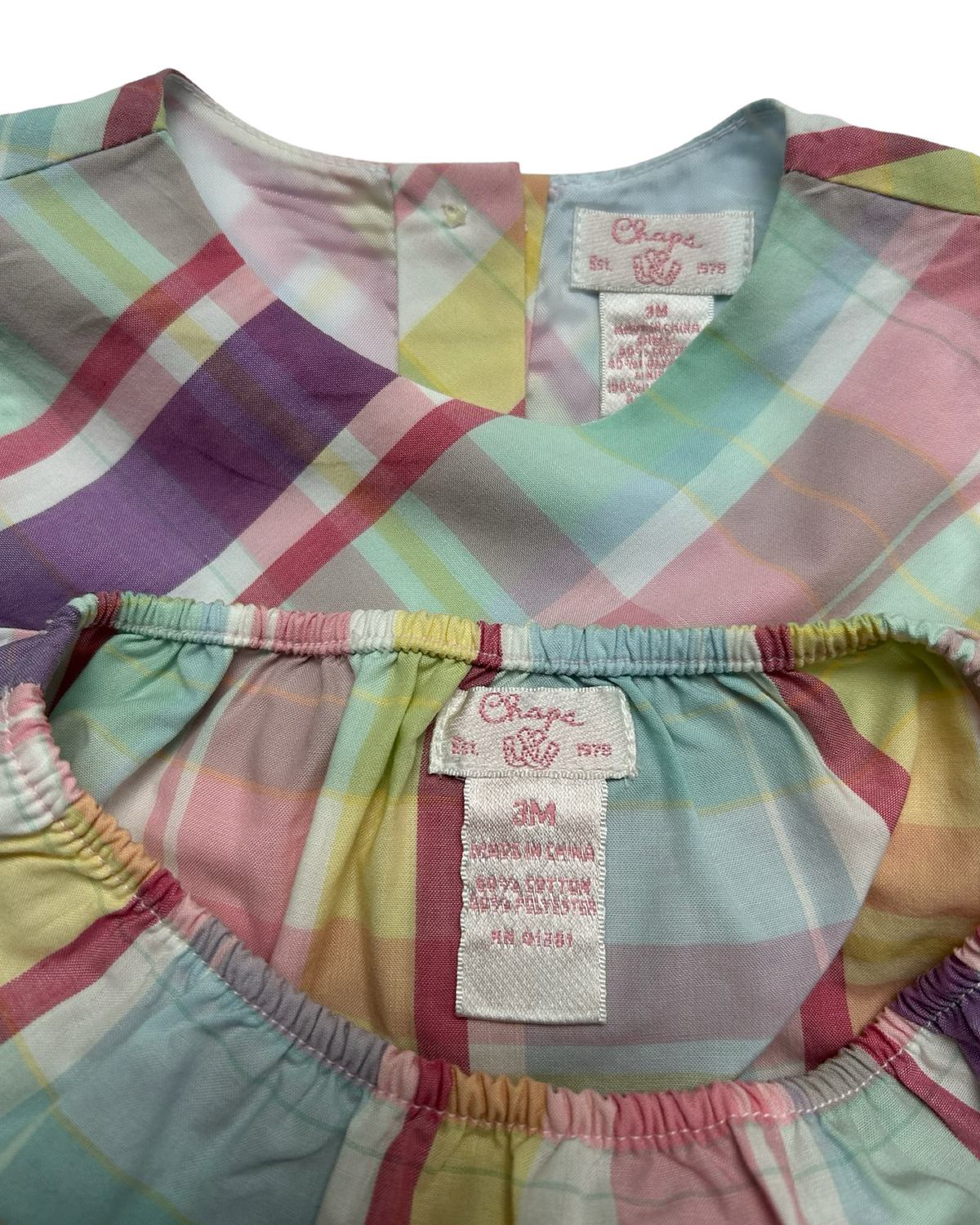 3M Baby Girl Chaps Spring Plaid Dress with Bloomers