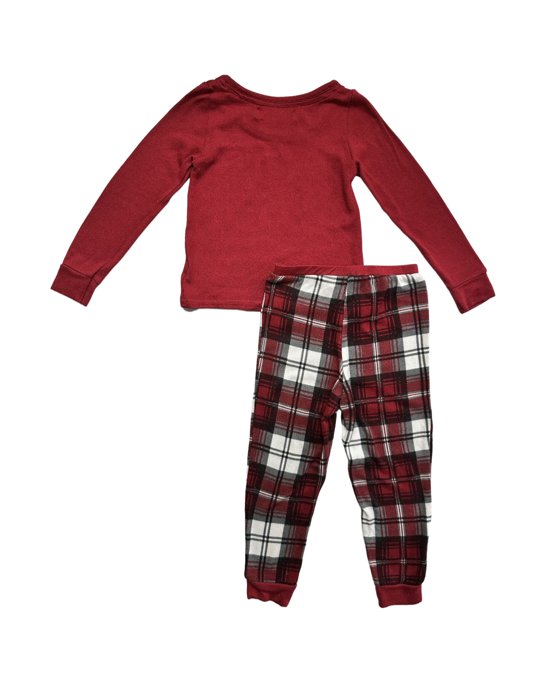 18M Baby Boy Red Plaid Rae Dunn Joy Christmas Holiday Family PJs