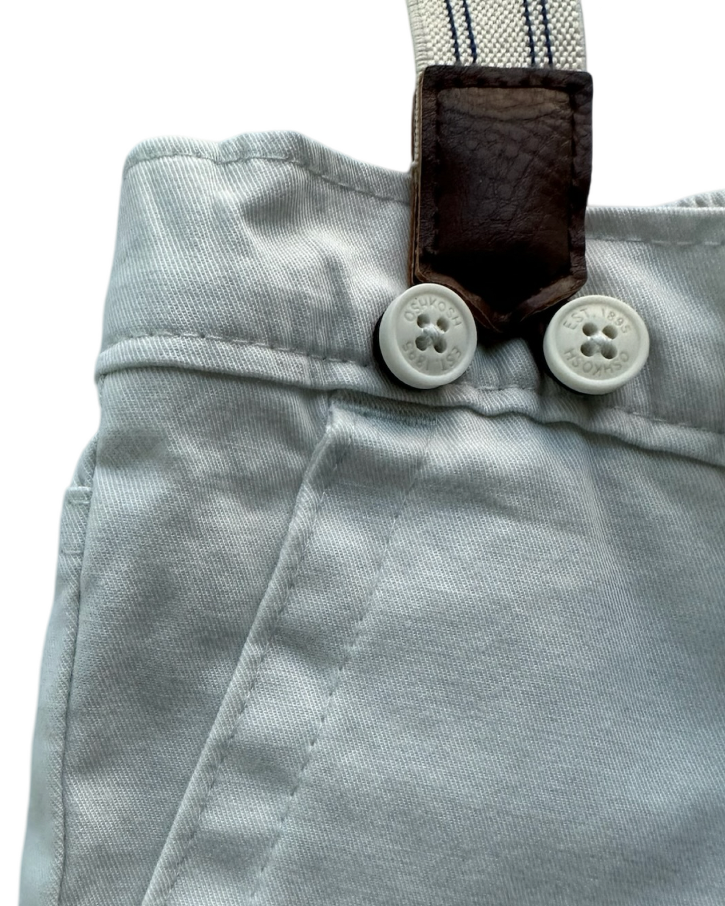 12M Baby Boy OshKosh B’gosh Beige Pants With Suspenders NWT.