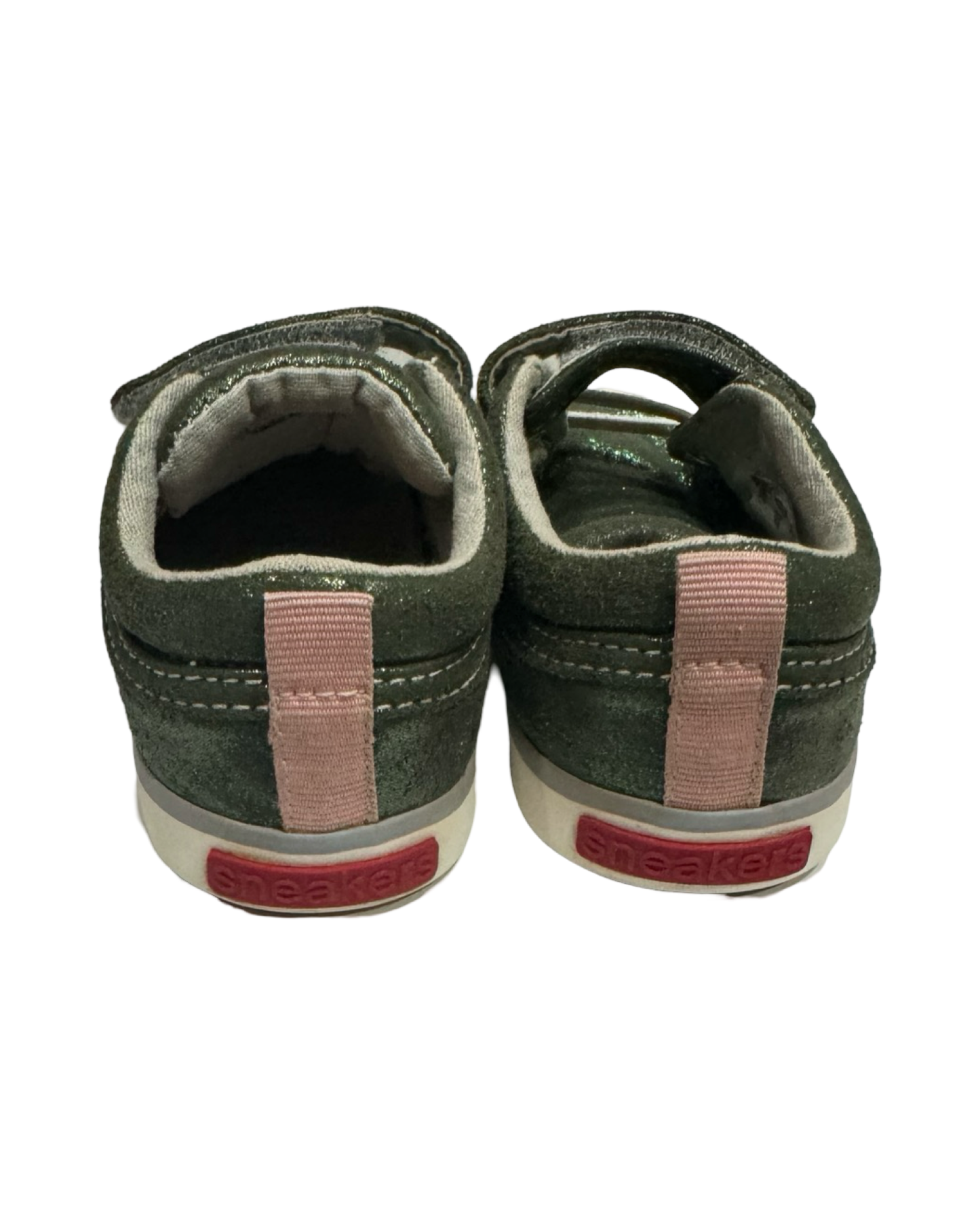 5C Toddler Girl Green Metallic Oil Spill Shimmer See Kai Run Shoes
