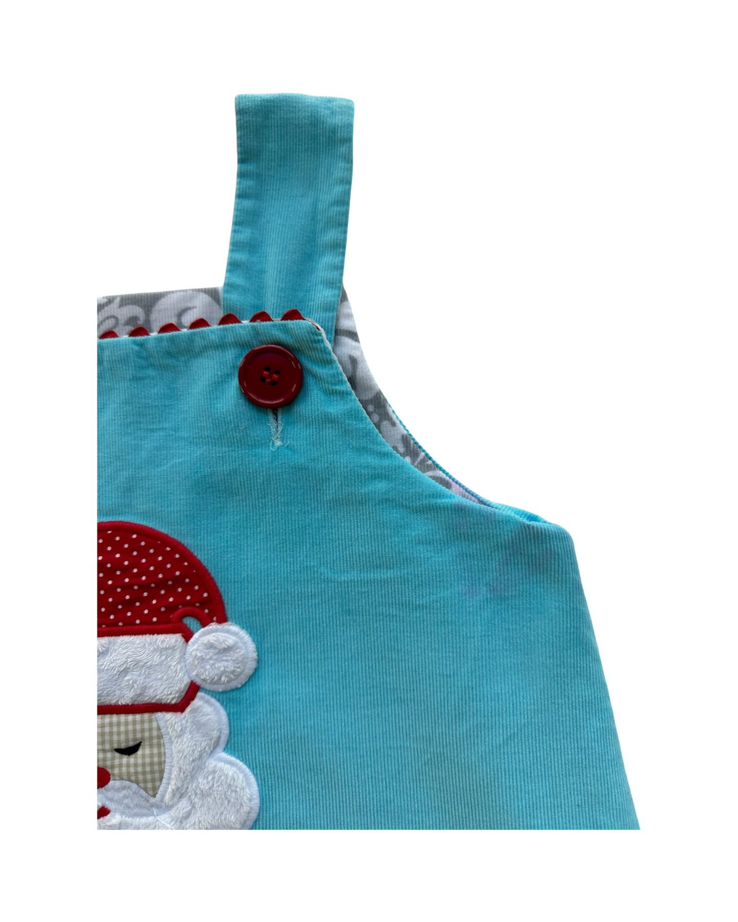 6T Toddler Girls Shrimp & Grits Reversible Bird 🐦/ Santa Claus 🎅 Corduroy Dress.