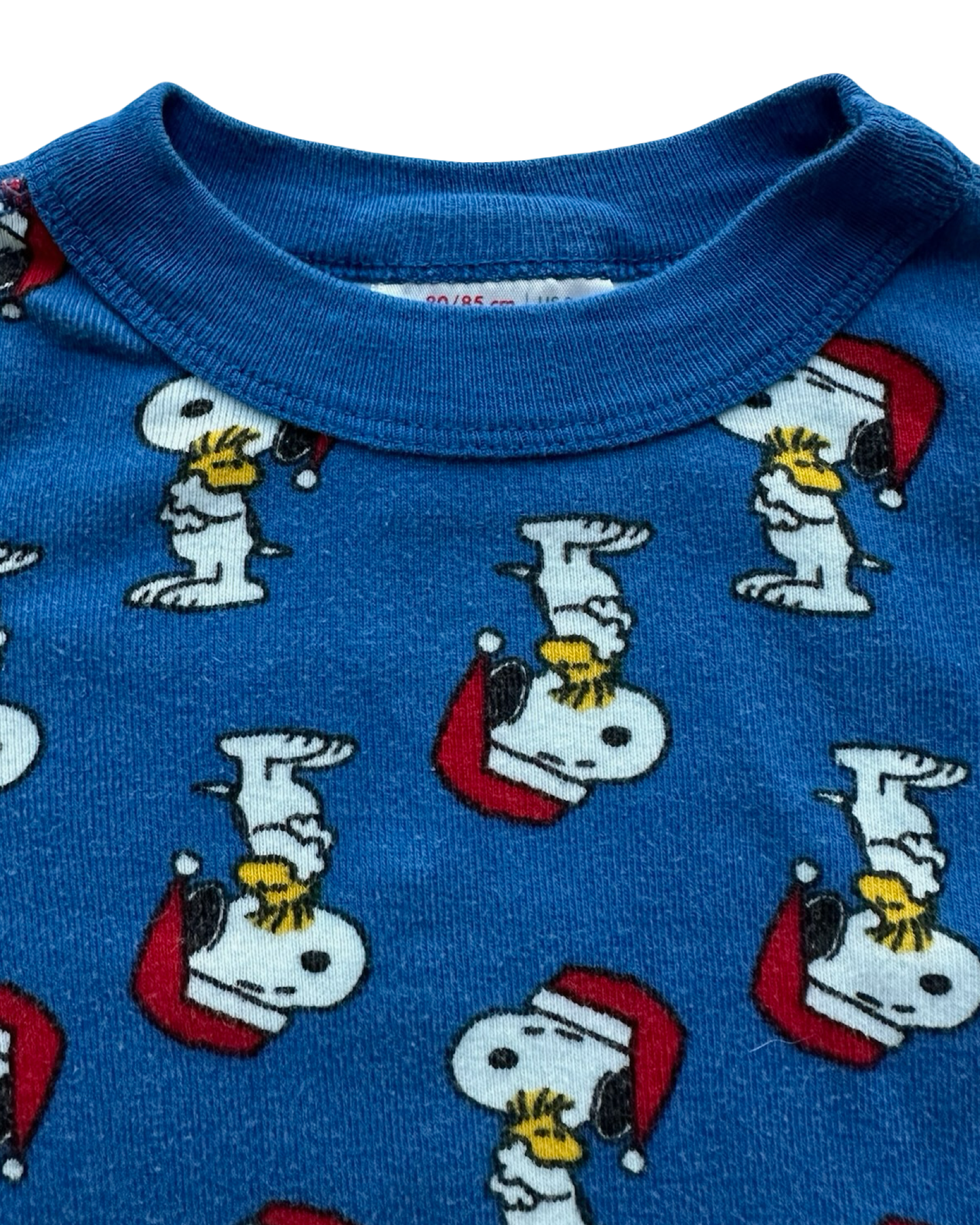 2T Toddler Boys Hanna Andersson Peanuts Snoopy Santa Hat Christmas Jammies, Pjs 2 Pieces Set.