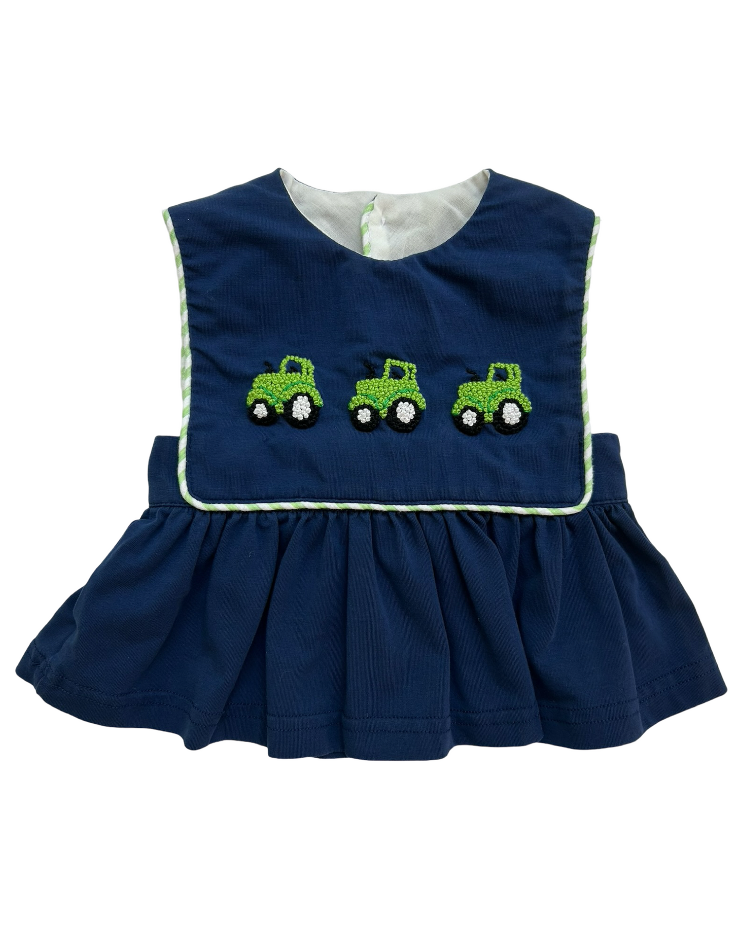 NB Baby Girls Sugar Dumplin Embroidered Tractors 🚜 🚜 🚜 With Diaper Cover. 2 Pieces Set.