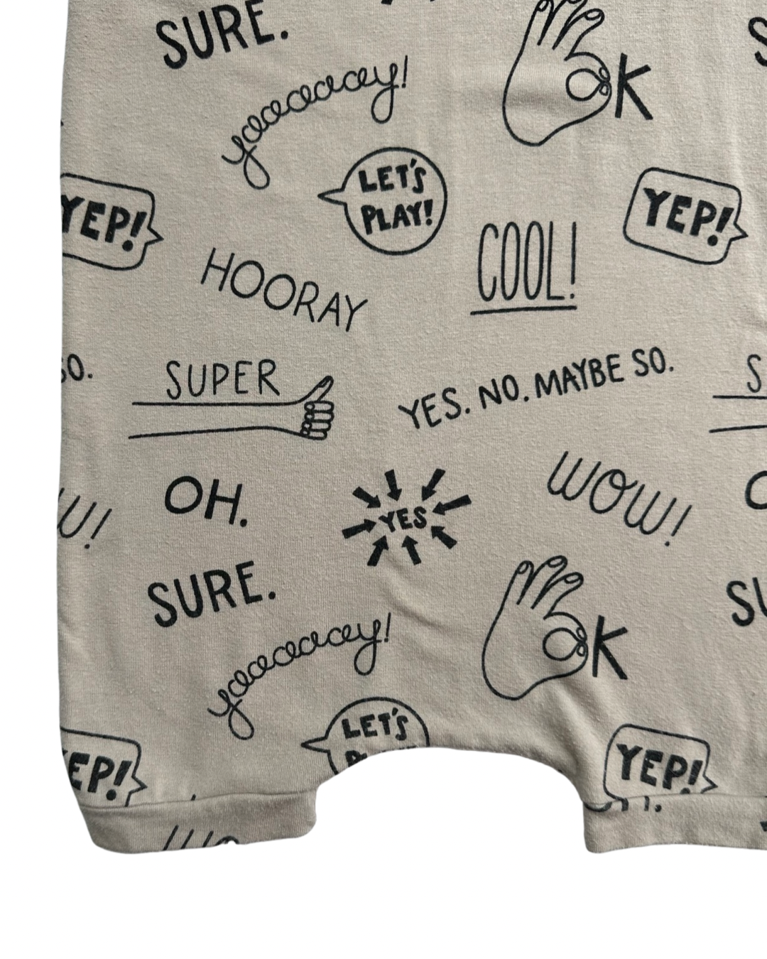 18-24M Baby Boy RAGS to Raches Positive Cool Yes Word Graffiti Shortie Romper