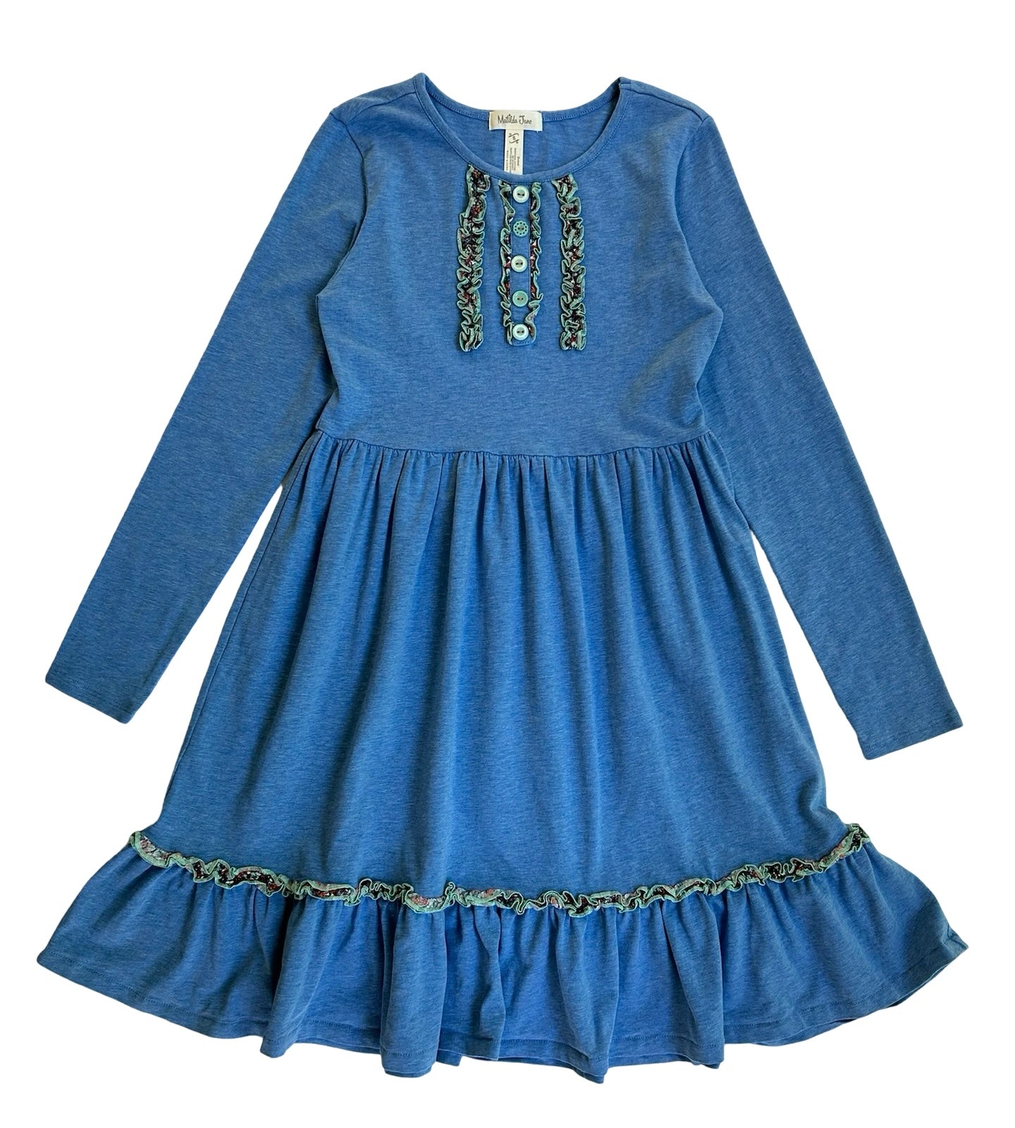 8Y Youth Girl’s Matilda Jane Blue Knit Dress