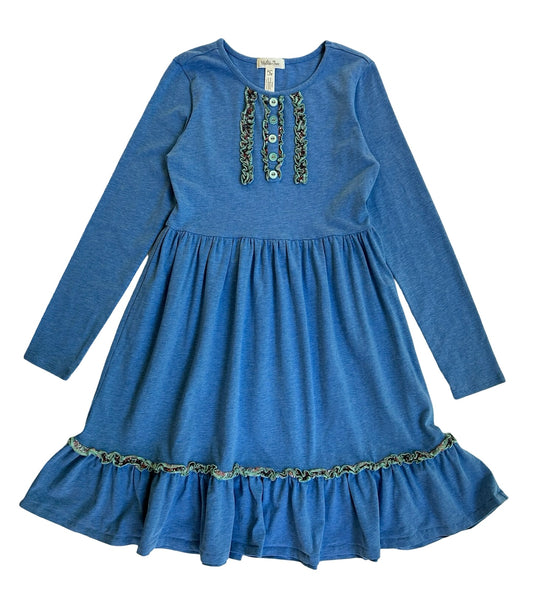 8Y Youth Girl’s Matilda Jane Blue Knit Dress