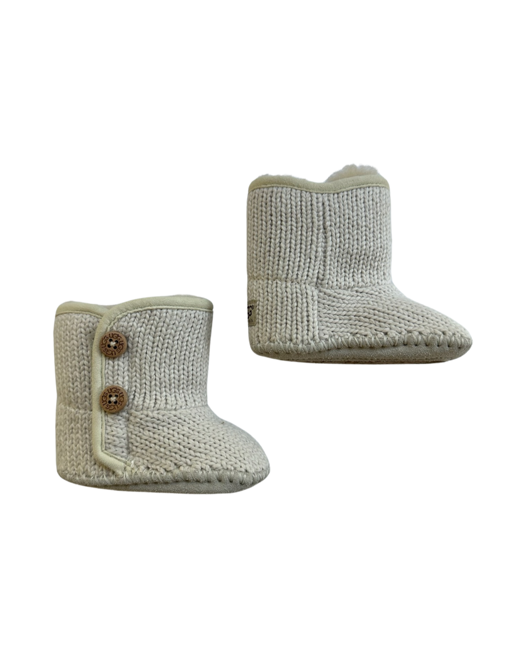 0/1C Baby Girl Cream  Knit UGG Baby Snow Boots