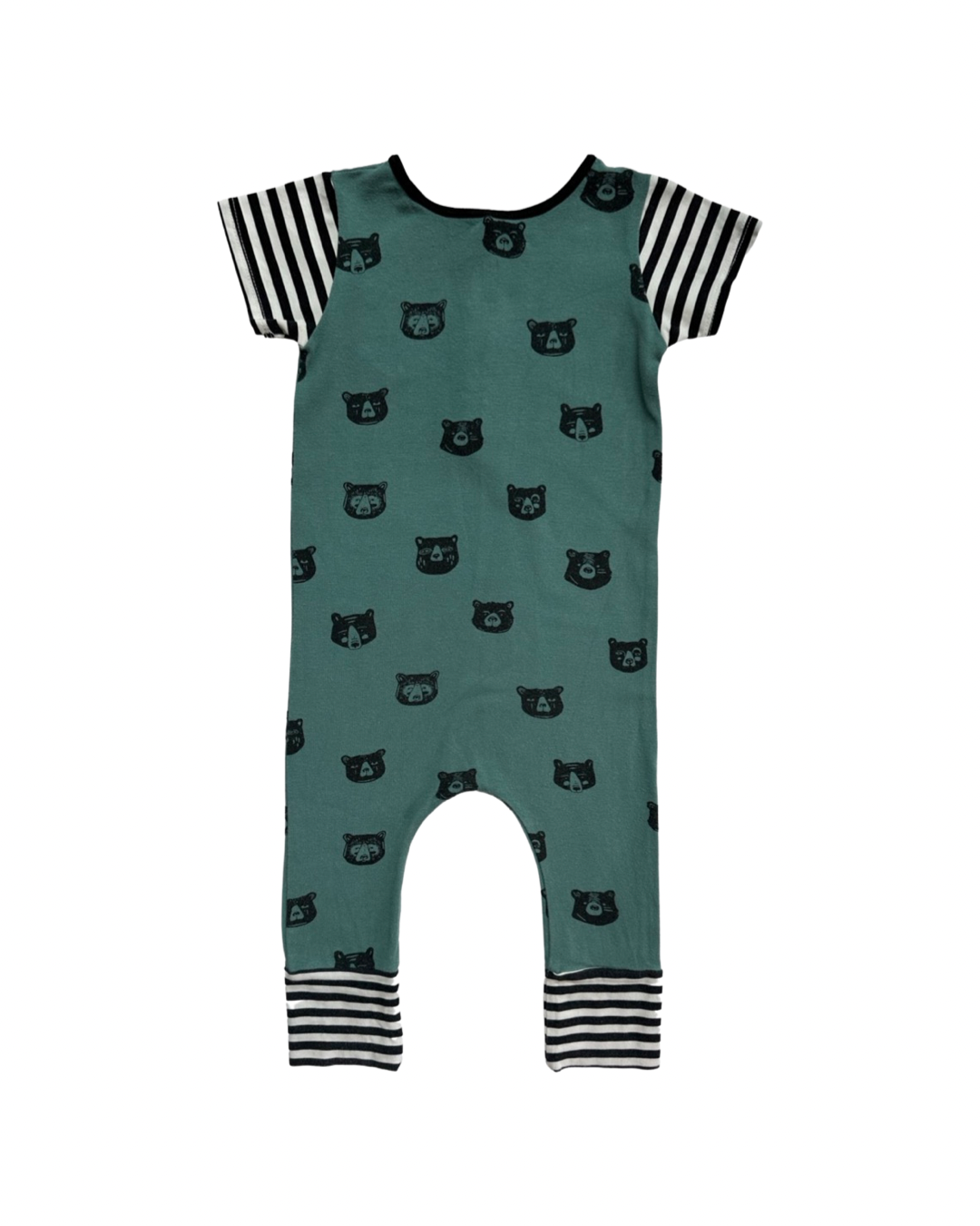 18-24M Baby Boy RAGS to Raches Green Bear Romper