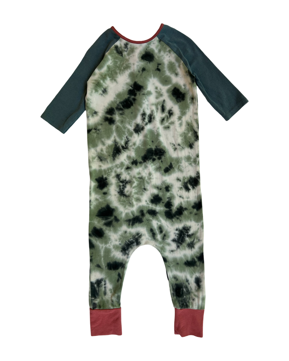 3T/4T Toddler Boy Green Tie Dye RAGS to Raches Romper