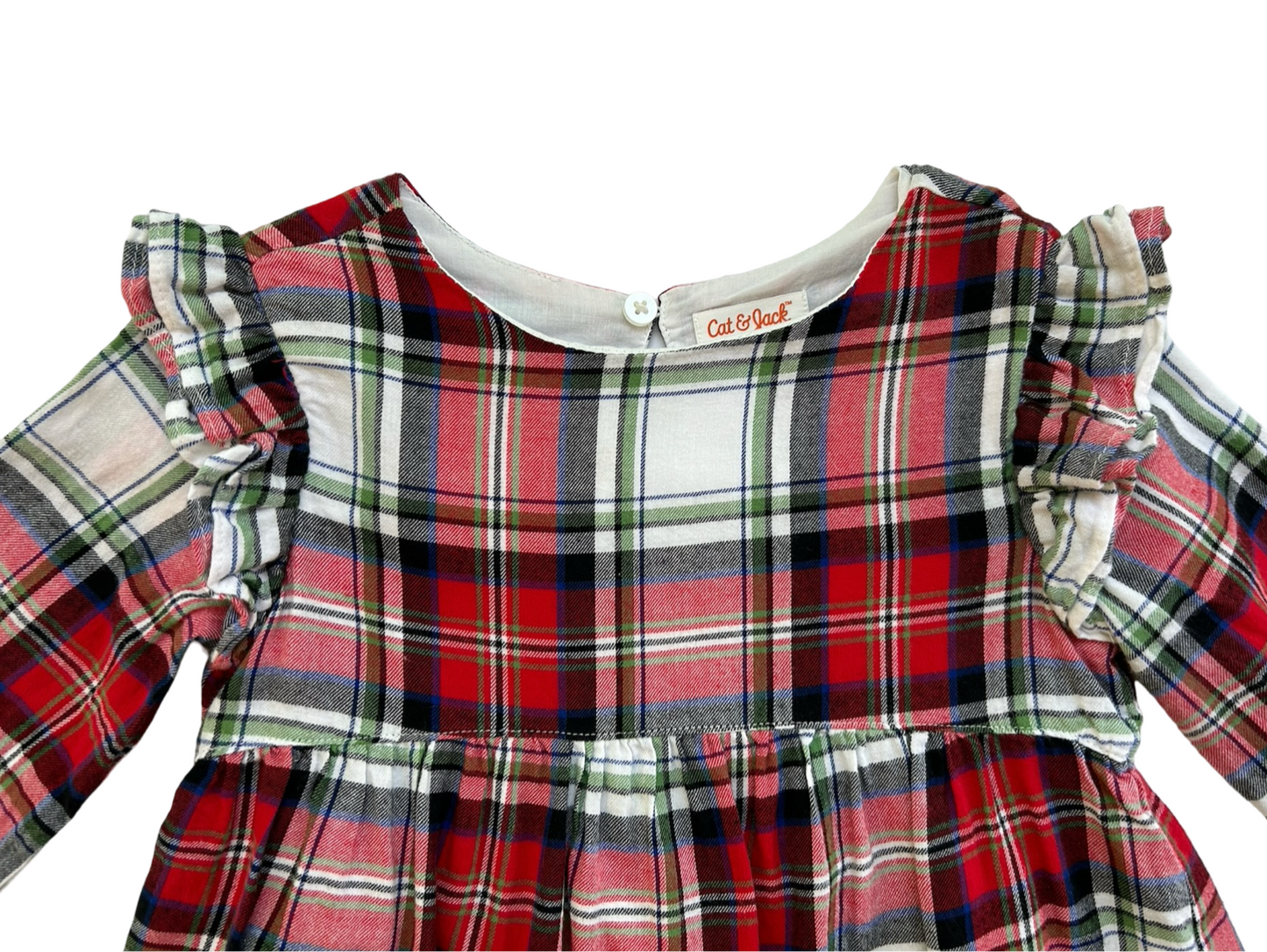 4T Toddler Girls Cat & Jack Plaid Christmas Dress