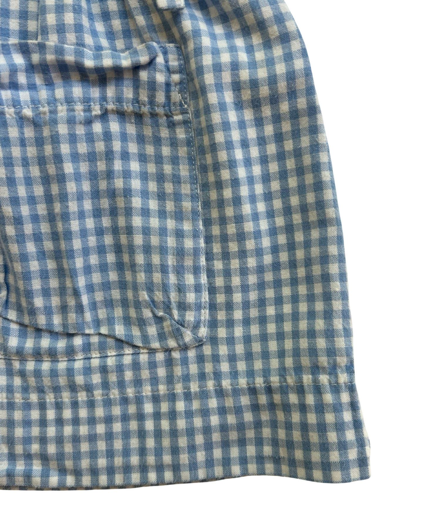 4T Toddlers Girls Olive Juice Cotton Checkered Pockets Skirt.