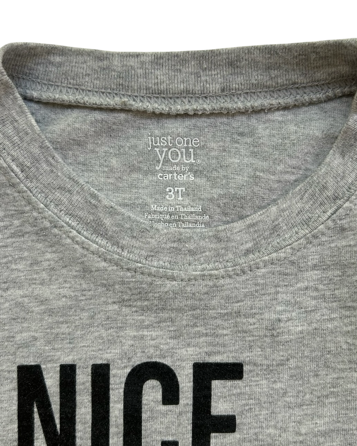 3T Toddler Boys Just One You By Carter’s Nice, Naughty, I Tired Christmas Shirt.