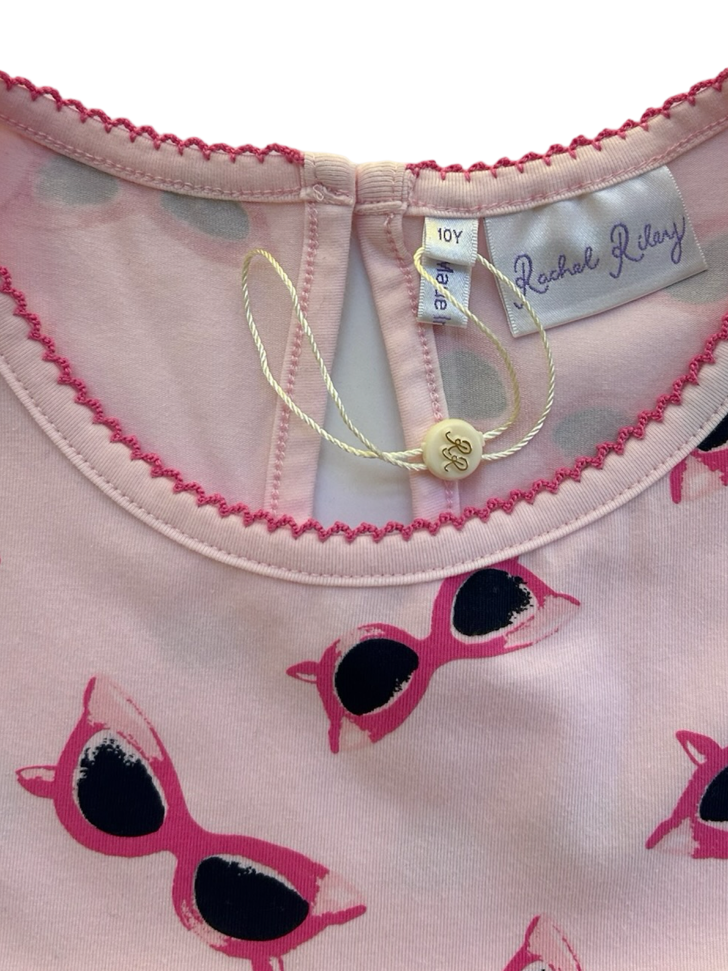 New Rachel Riley Pink Sunglass Tank Dress Size 10Y Girls