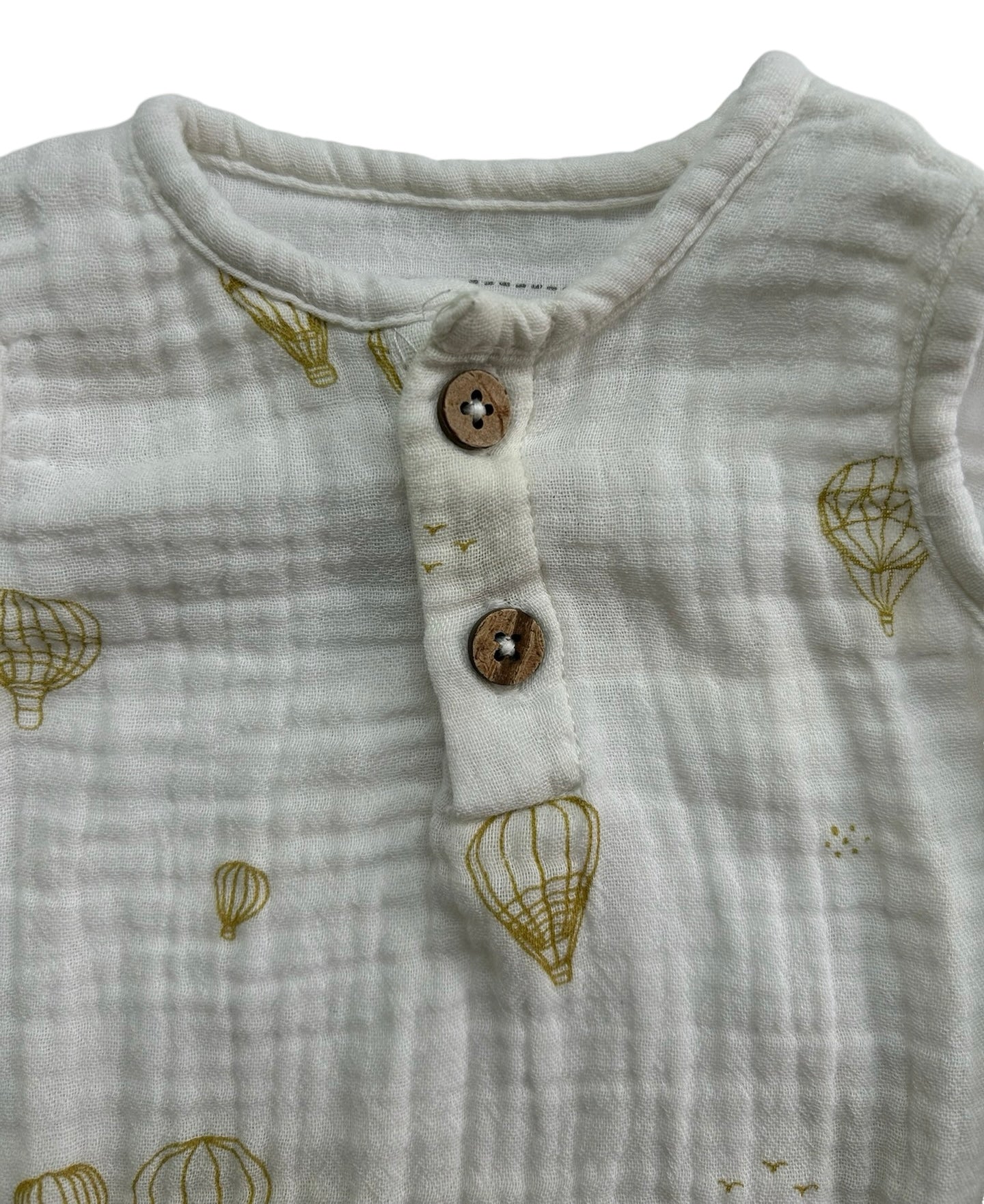 3-6M Baby Boy Makemake Organics Sleeveless Bubble Romper