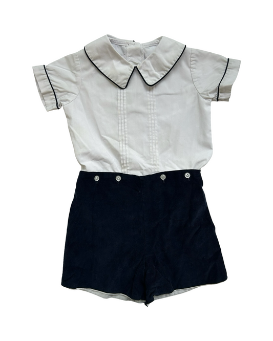 3T Toddler Boys Shrimp & Grits Jon Jon Romper 2 Piece Set