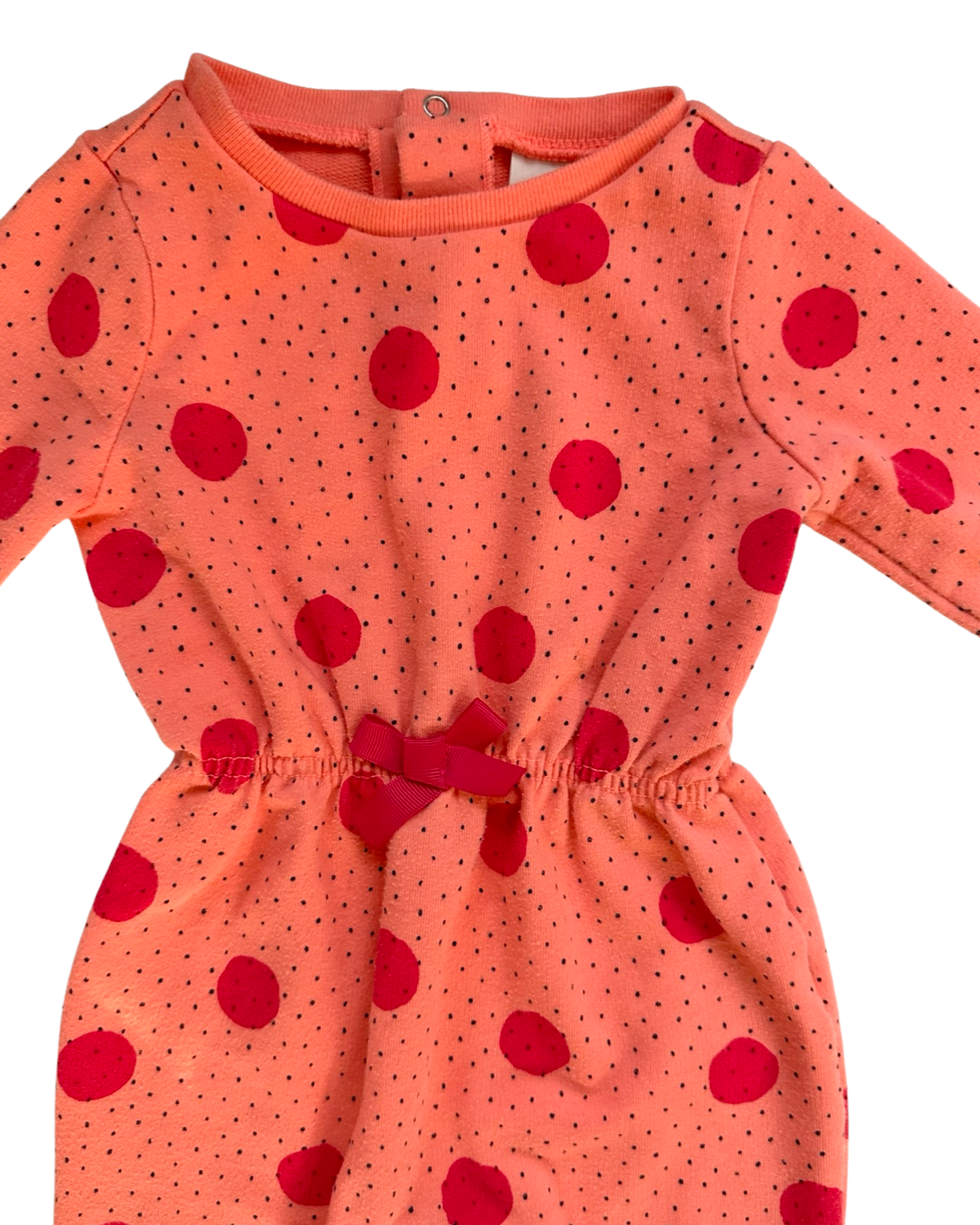 12M Baby Girl Cat & Jack Pink Polka Dot Romper
