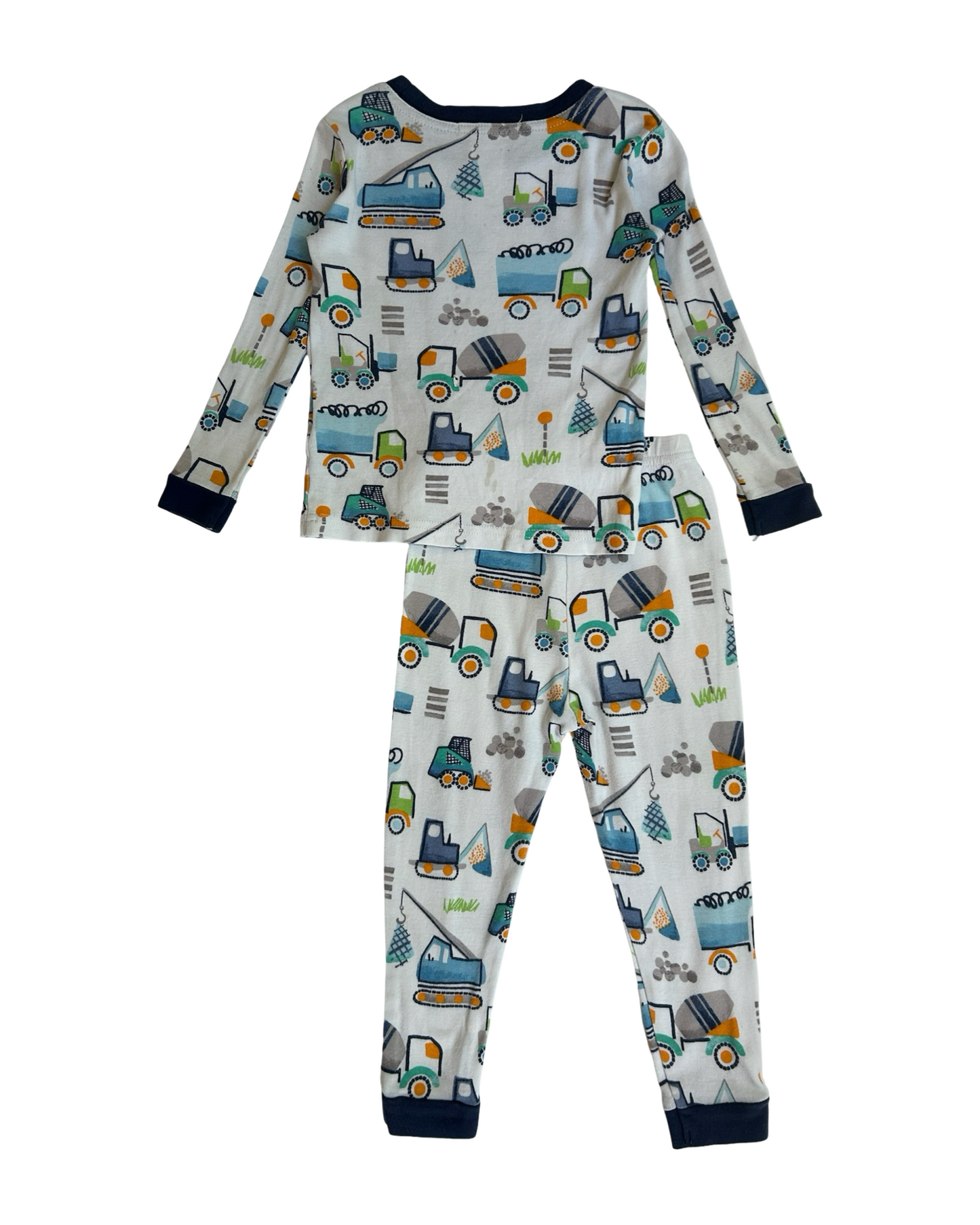 2T Toddler Boys Pottery Barn Kids Construction Vehicles 🛻 Pajama 2 Piece Set