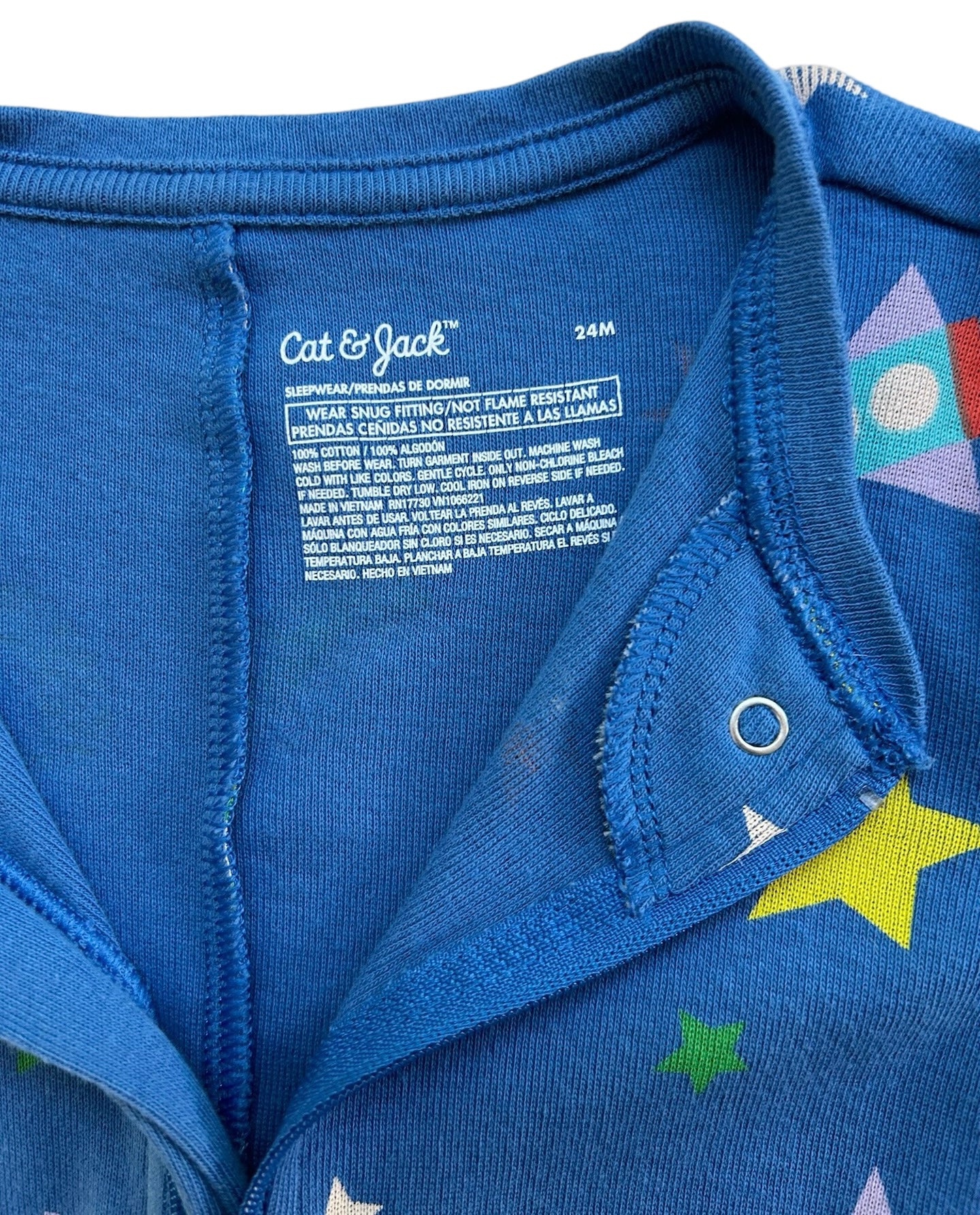 24M Cat & Jack Girls / Boys Pajamas Romper Sleeper, One Piece.