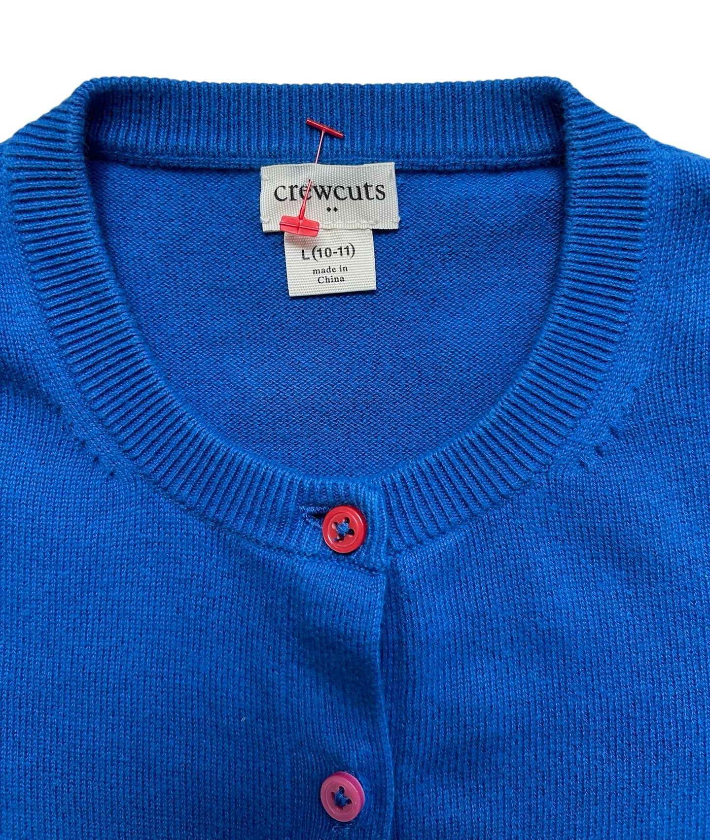 L 10Y / 11Y Youth Girl’s Crewcuts Casey Long Sleeve Cardigan Sweater With Rainbow Button Front.