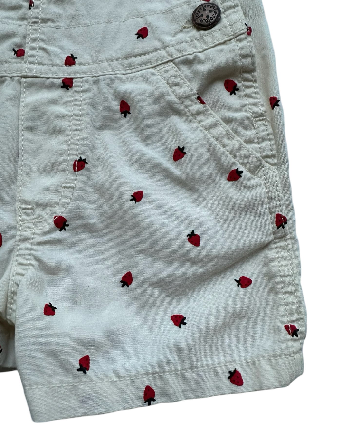 2T Toddler Girls OshKosh B’gosh Strawberry 🍓 Short tall Overall