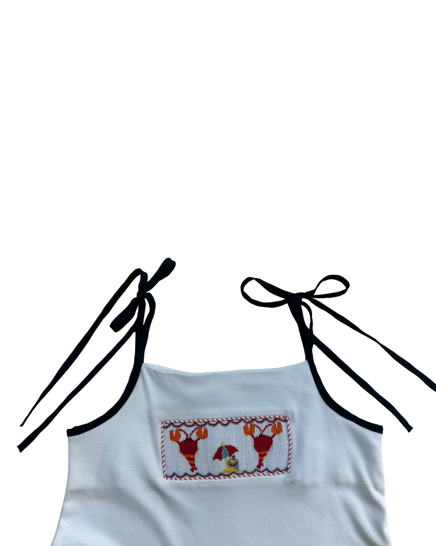 6T Toddlers Girls Zuccini Top Lobster 🦞🦞 Embroidered Shoulder And Striped Ruffle Short.