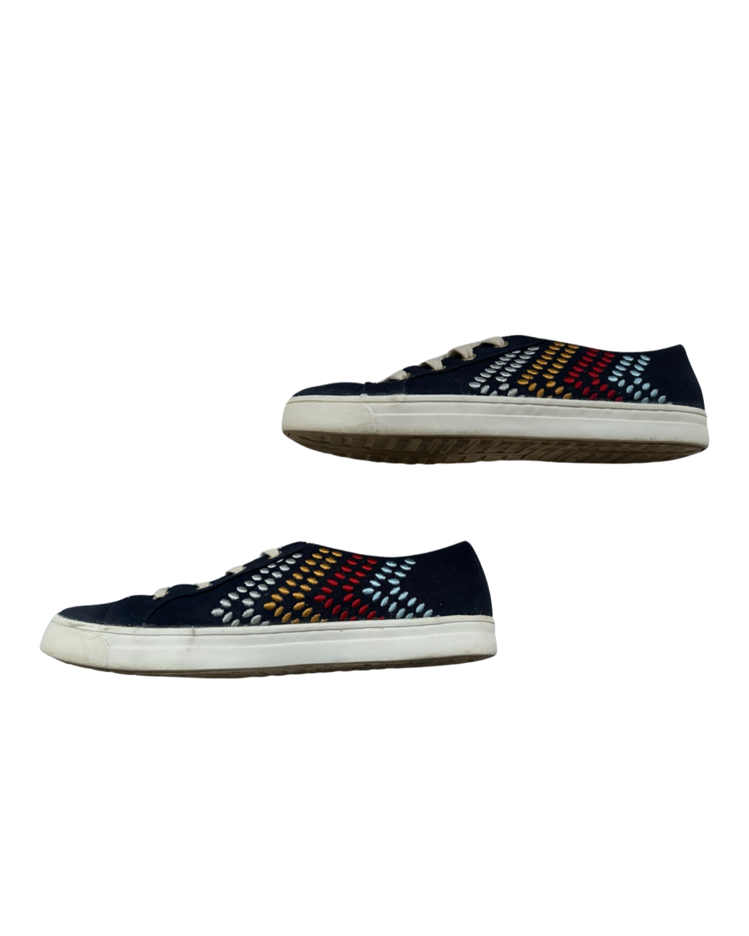 Jack Rogers. Womens US 8.0. Navy Luna Canvas Limited Edition Embroidered Sneaker