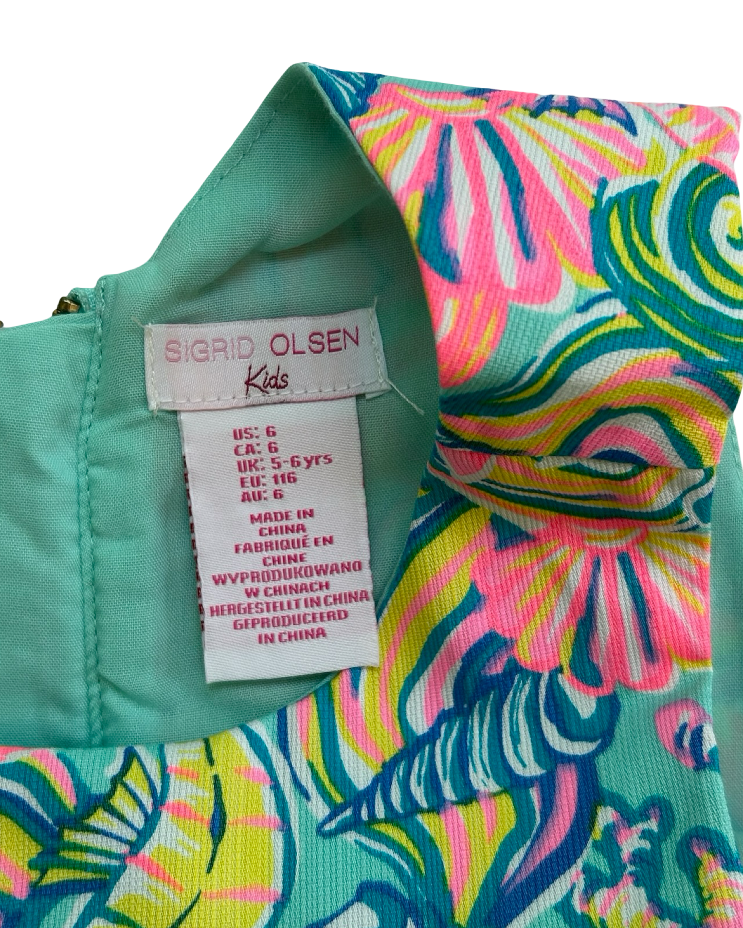 6T Toddler Girls Sigrid Olsen Kids Colorful Sea Life Print Dress
