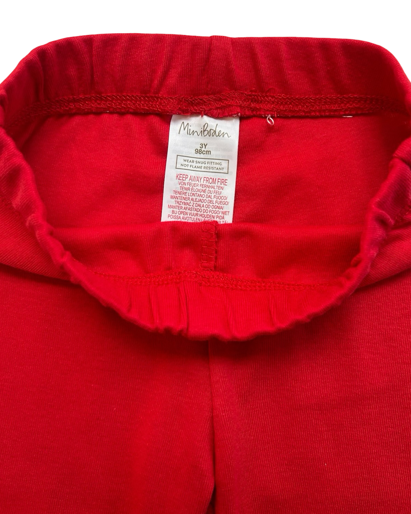 3T Toddler Girls/Boys (UNISEX) Mini Boden Dream Big Long Red Pjs 2 Piece Set