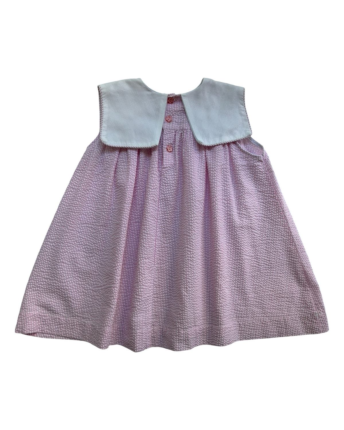 4T - 5T Toddler Girls Springtime Creations Seersucker Bunny Rabbit Easter Dress.