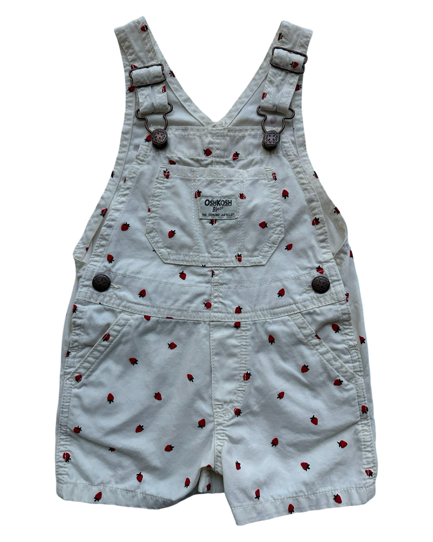 2T Toddler Girls OshKosh B’gosh Strawberry 🍓 Short tall Overall