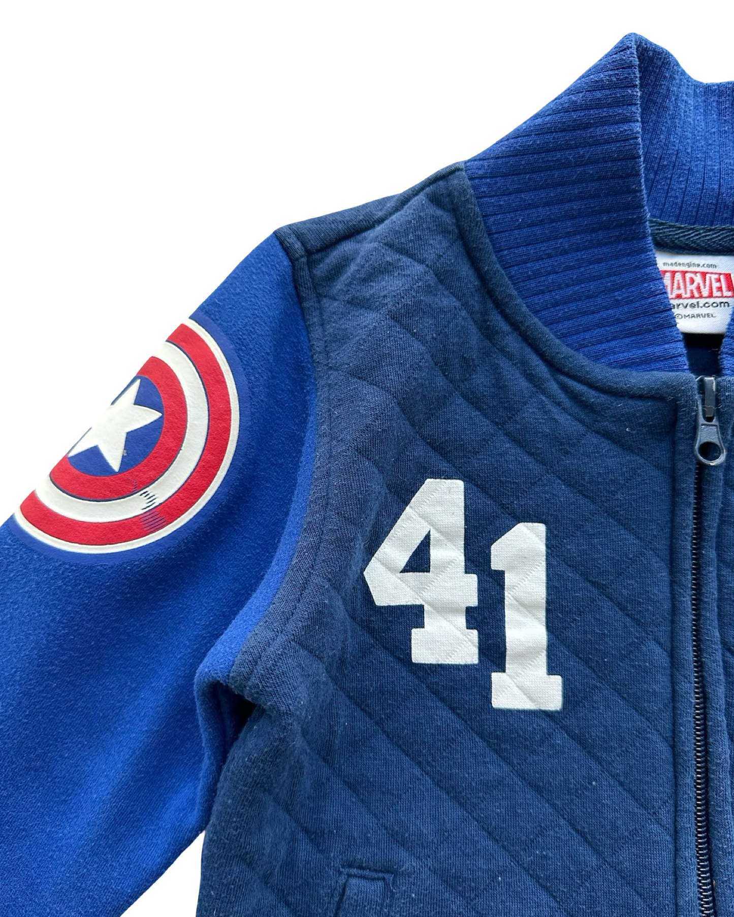2T Toddler Boy Marvel Captain America Full Zip Sweater Jacket