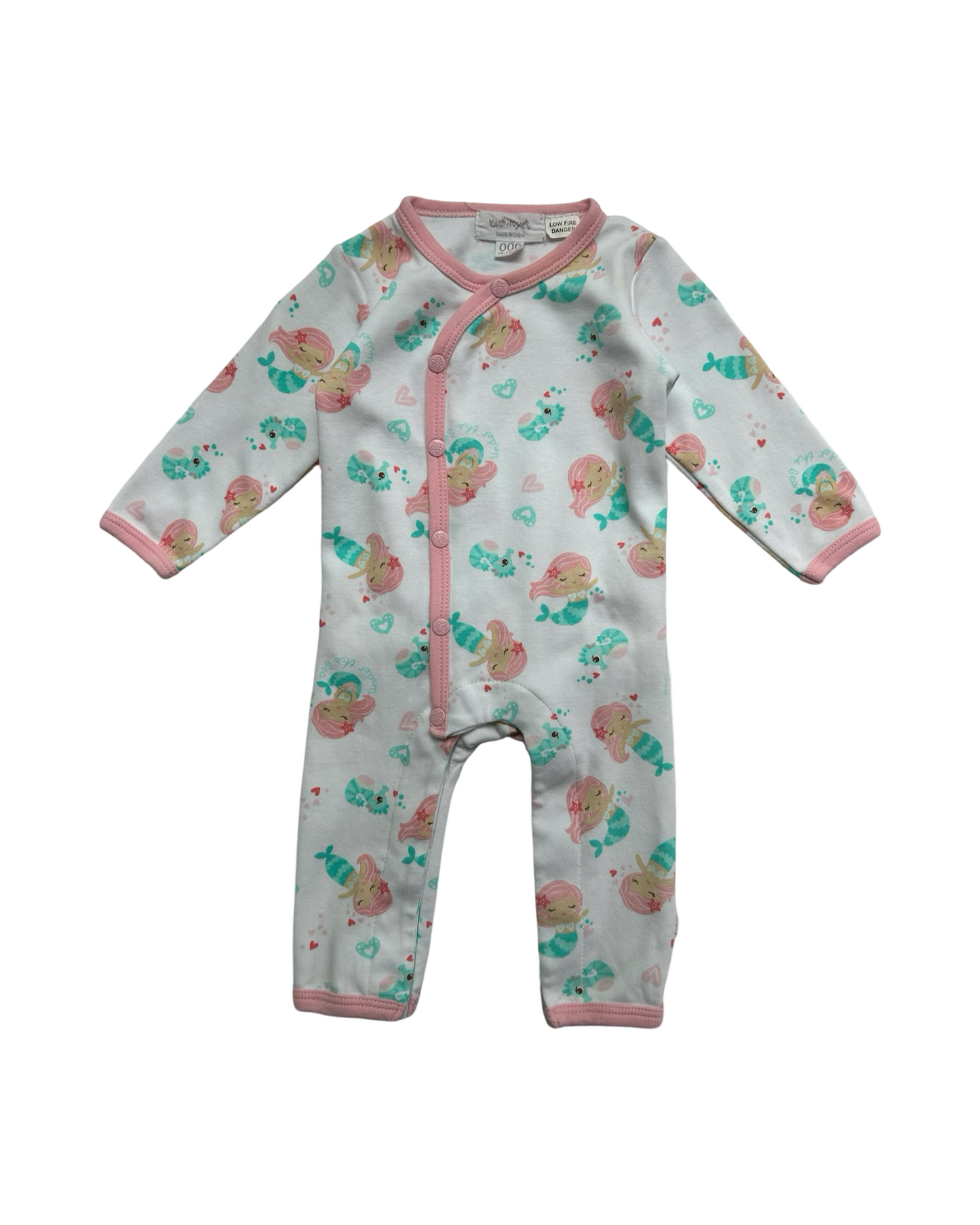0-3M Baby Girl Earth Nymph Mermaid Sleeper PJs