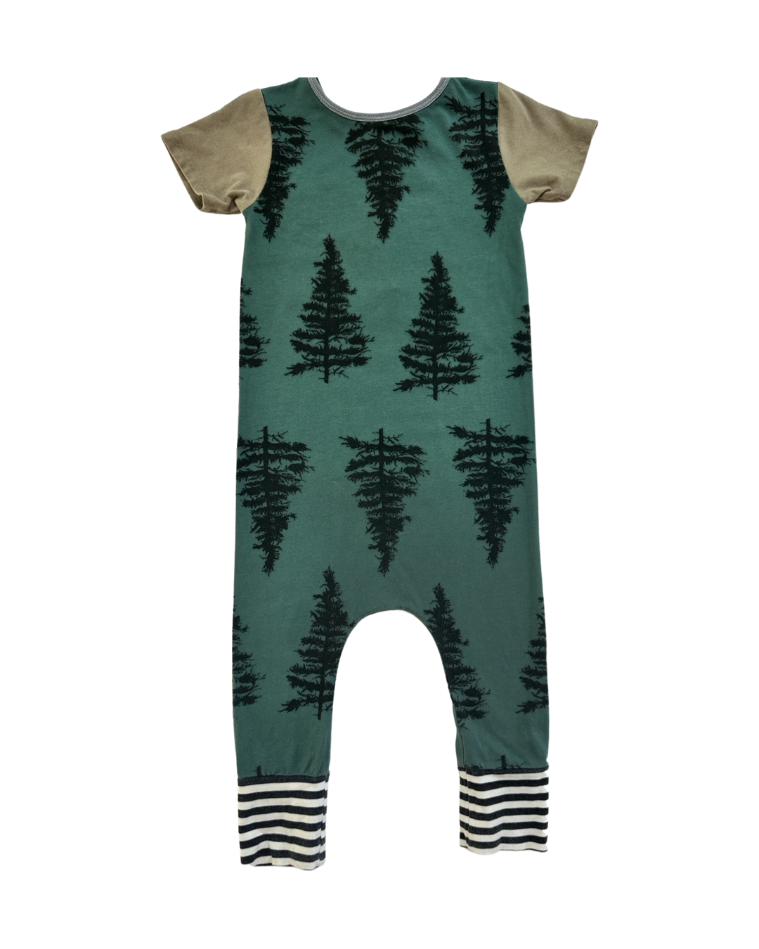 18-24M Baby Boy RAGS to Raches Green Evergreen Trees Romper