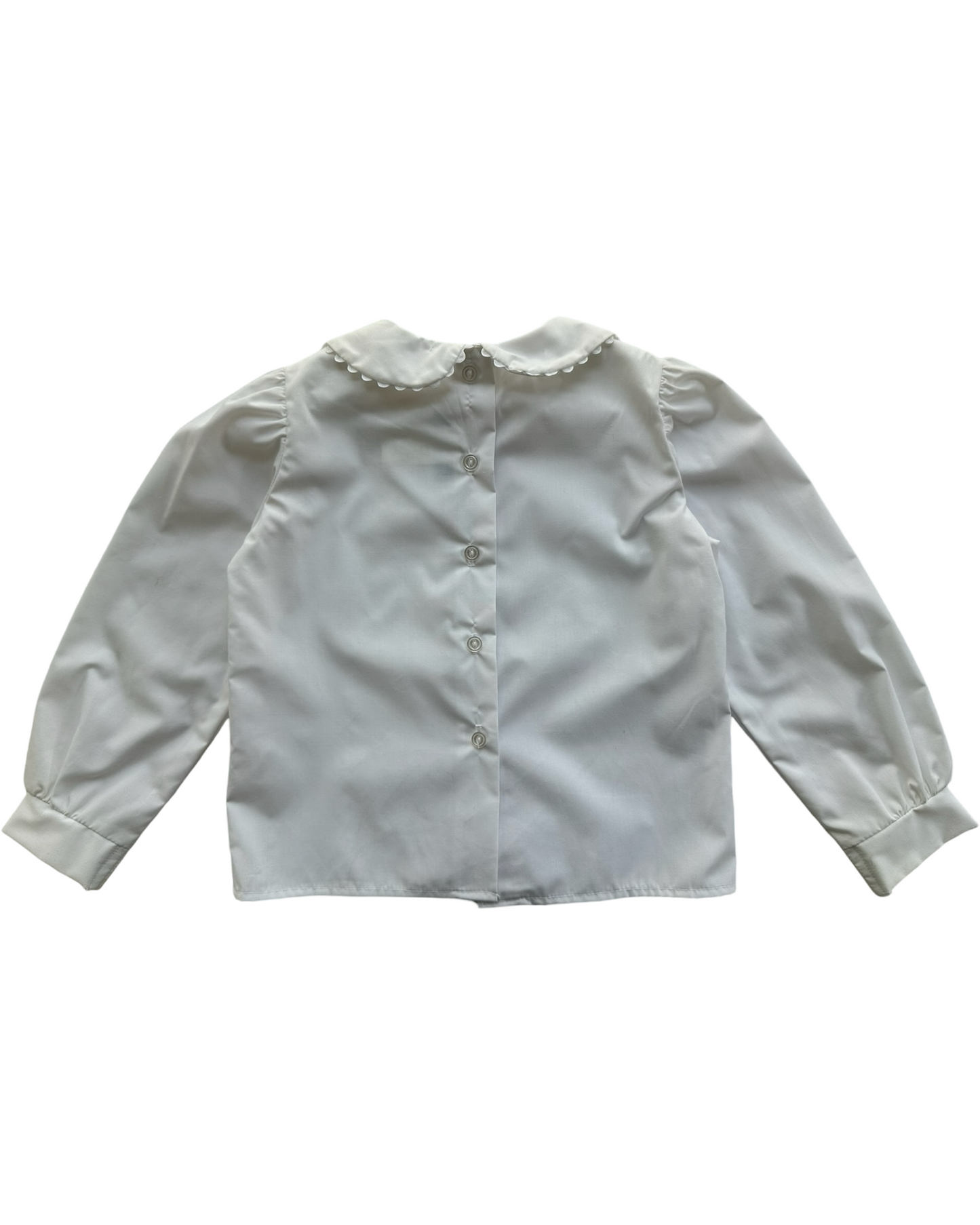 4T Toddler Girl Funtasia Too! White Peter Pan Collar Shirt Top