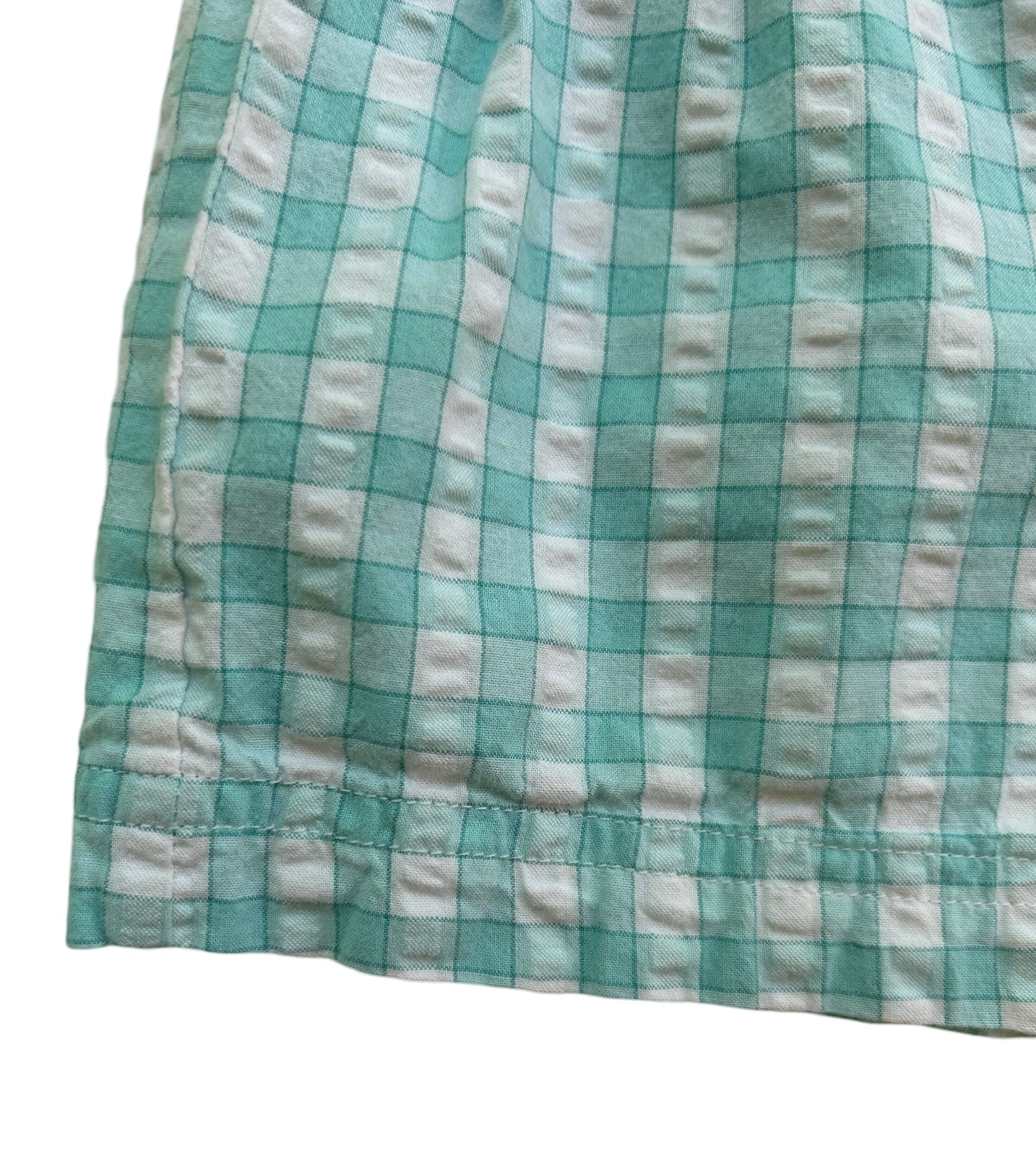 2T Toddler Boys Anavini Classic Mint Green Gingham Shorts