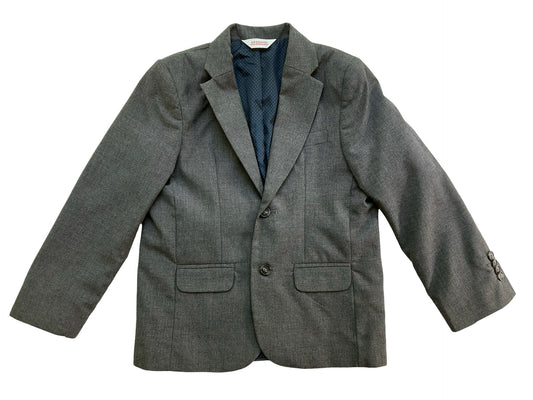 7Y Youth Boys Cat & Jack Button Suit Jacket Charcoal Gray Pockets