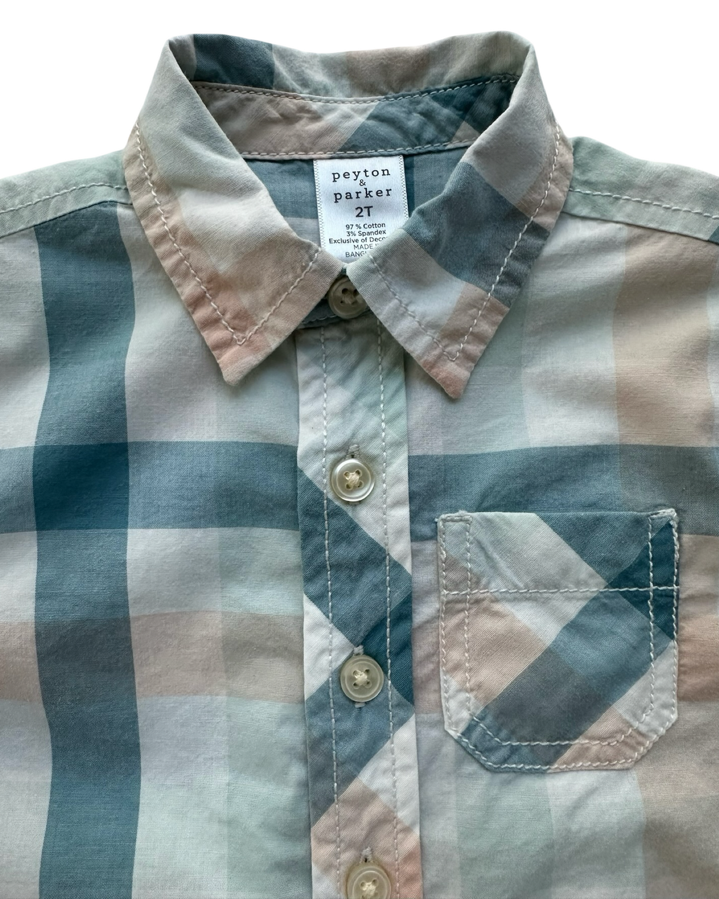 2T Toddler Boys Peyton & Parker Button Down Long Sleeve Shirt