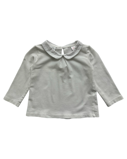 3M-6M Baby Girls Zara Baby Long Sleeve Cotton Shirt.