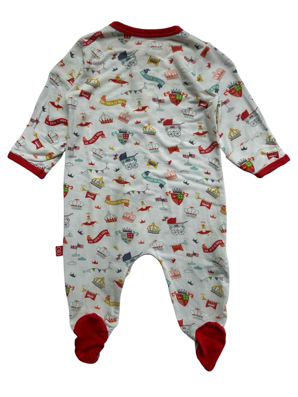 Newborn Baby Boy (5-8 LBS) Magnetic Me Baby’s An Heir is Born Modal Royal Baby Footed Sleeper Pajama