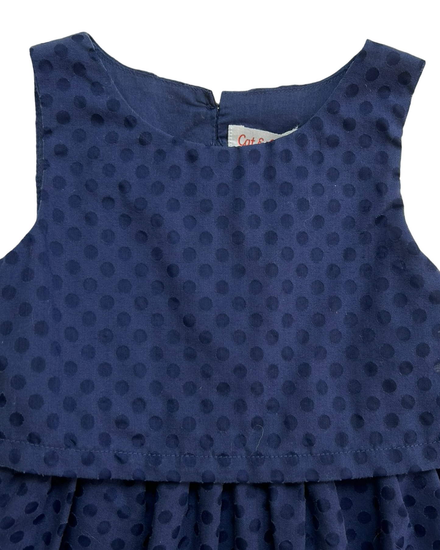18M Baby Girl Cat & Jack Blue Dot Dress