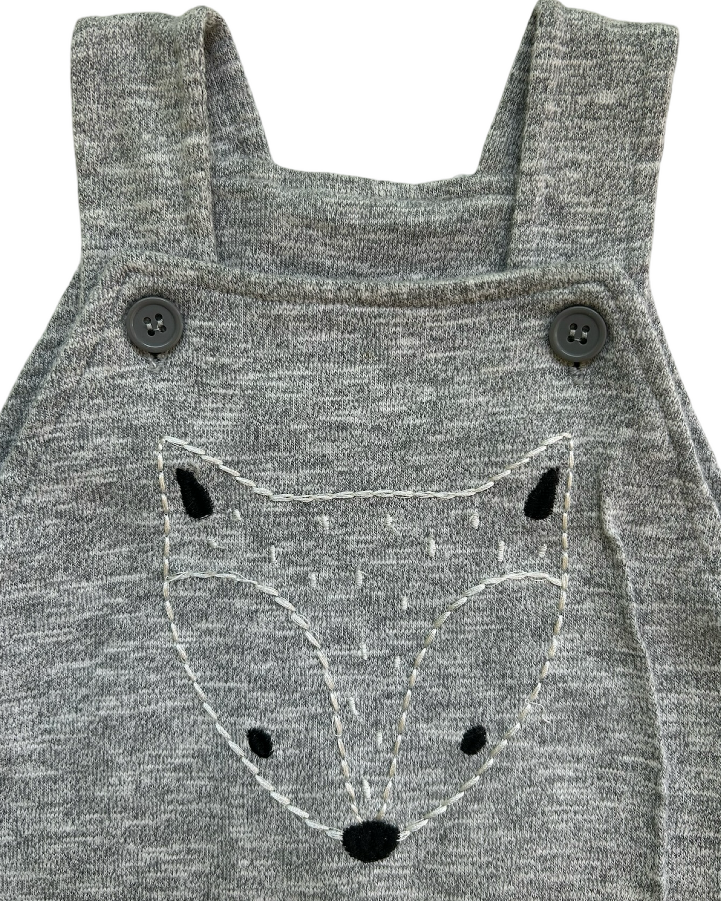 0-3M Baby Boy René Rofé Baby Gray Fox Romper