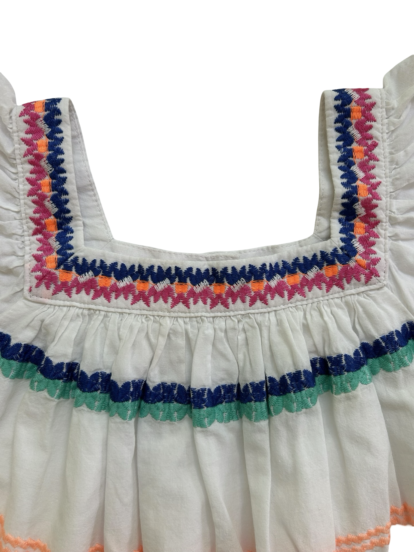 XS 4T-5T  Toddlers Girls Bohemian Tassel Embroidered Summer Dress.