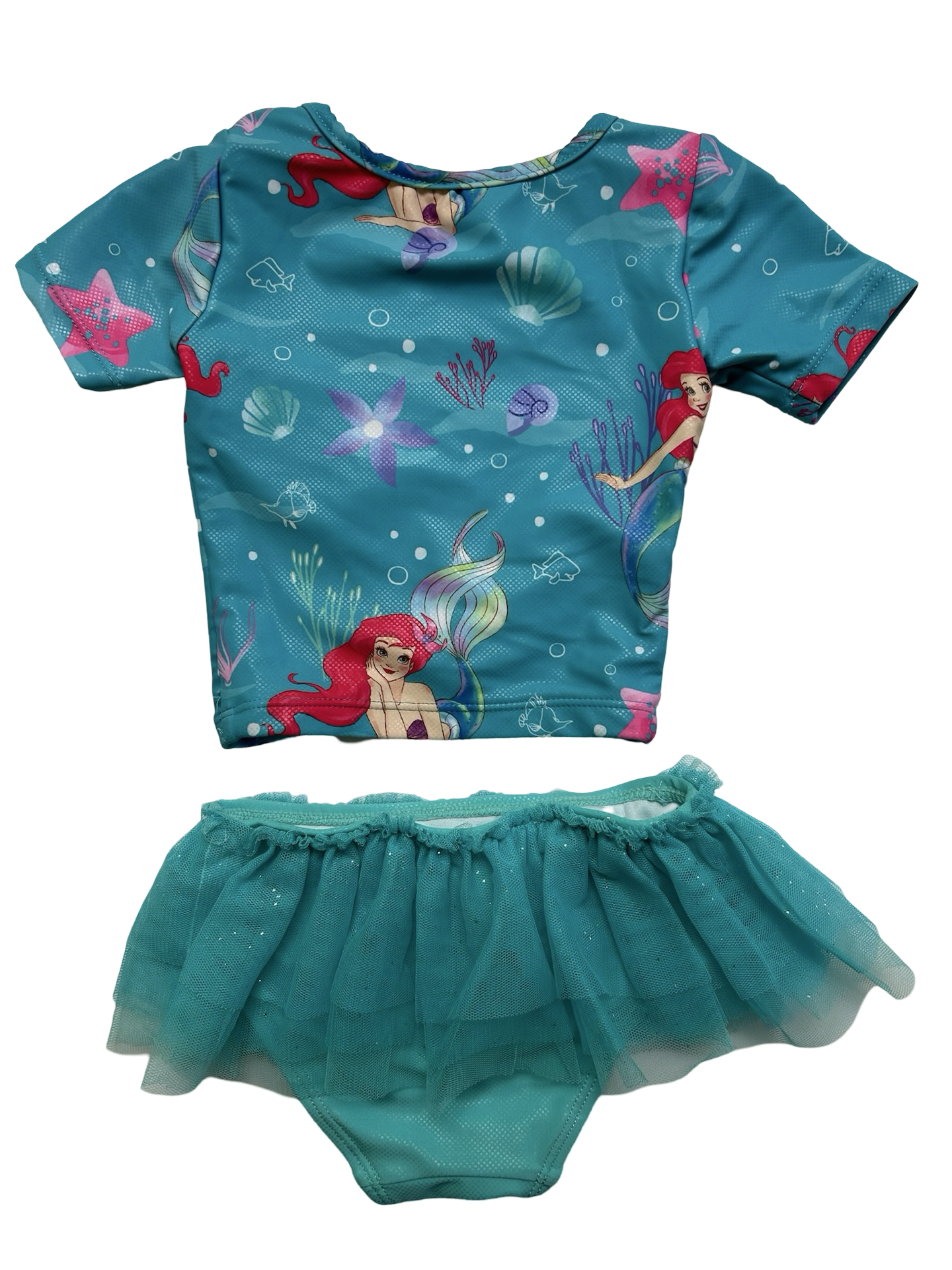 12M - 18M Baby Girls DISNEY The Little Mermaid Ariel Swimsuit Set 2 Pieces
