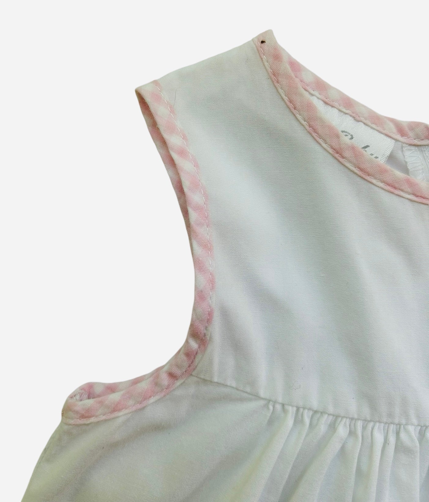 12M Specialty Baby Girls Dress, Checkered and Butterflies. NEW