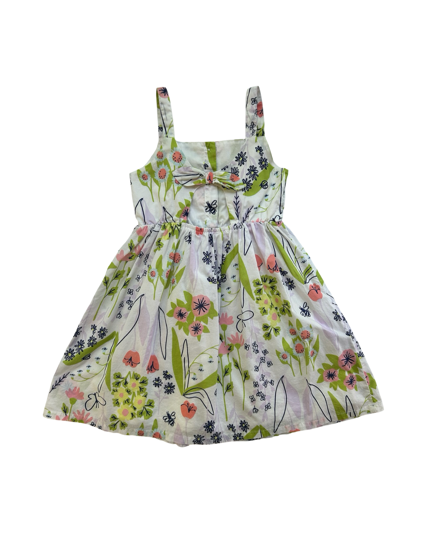 XS 4T-5T Toddler Girls Cat & Jack Button Front Floral Sleeveless.