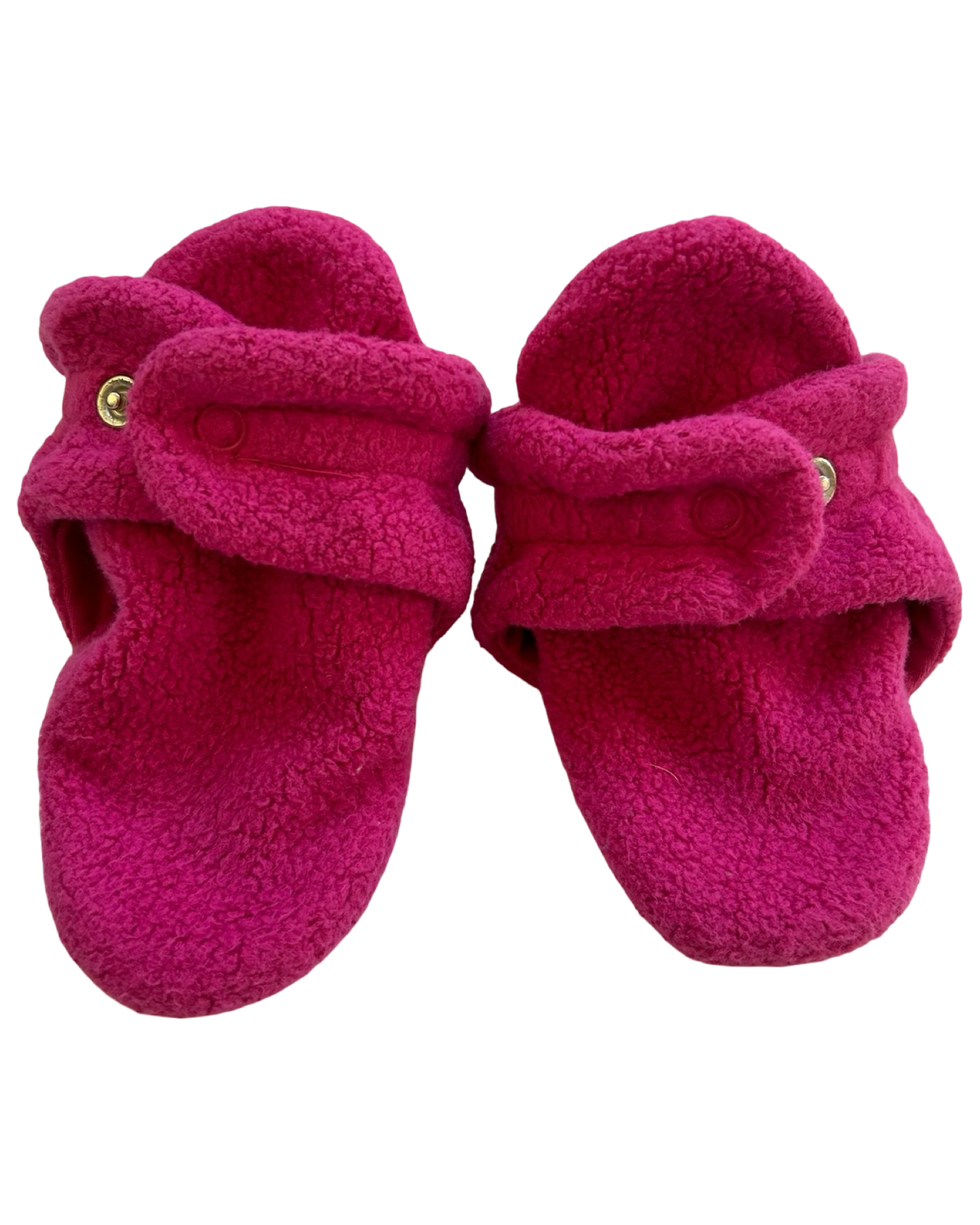 12M Baby Girls Zutano Cozie Fleece Stay-On Booties Slippers